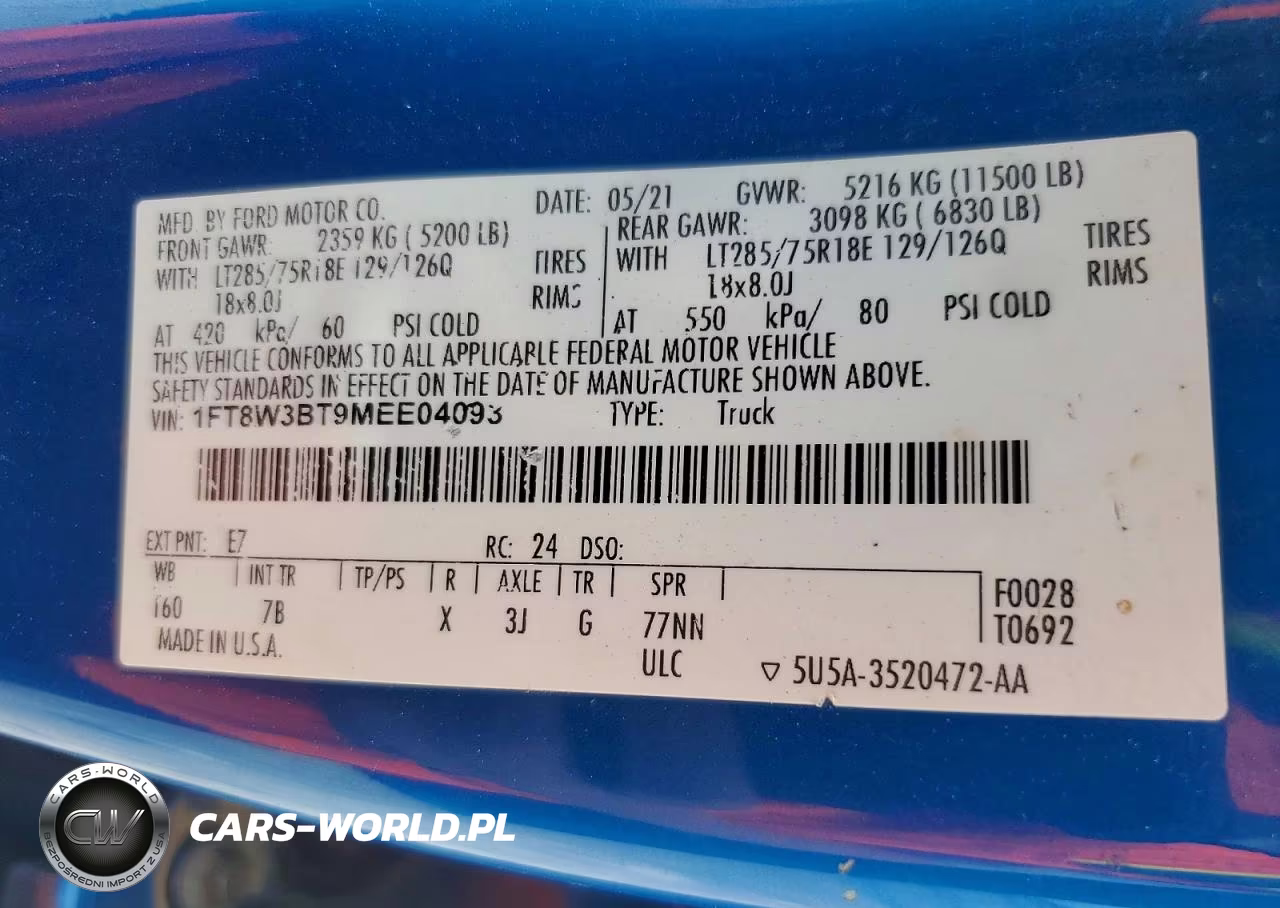 2021 Ford F350 Super Duty VIN:1FT8W3BT9MEE04093 - 13