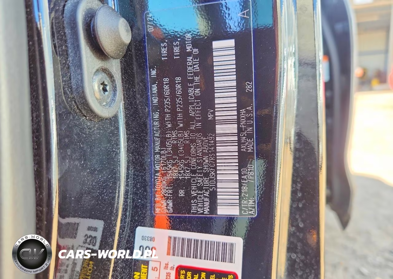 2024 Toyota Sienna Xle 7-Passenger VIN:5TDJSKFC7RS141492 - 13