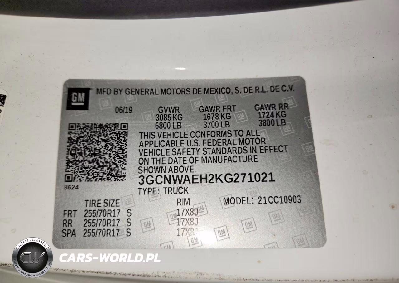 2019 Chevrolet Silverado C1500 VIN:3GCNWAEH2KG271021 - 12