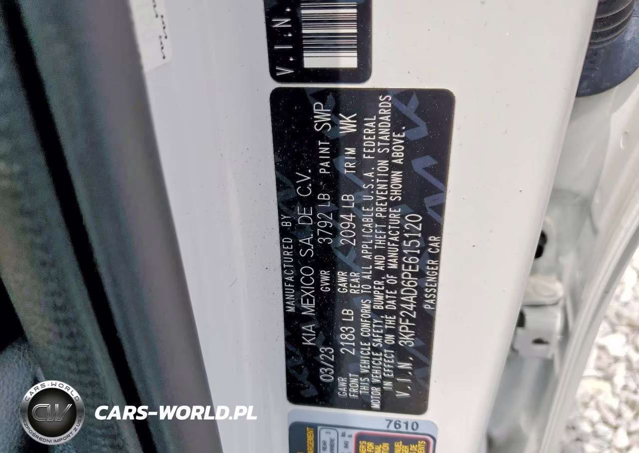 2023 Kia Forte Lxs VIN:3KPF24AD6PE615120 - 12