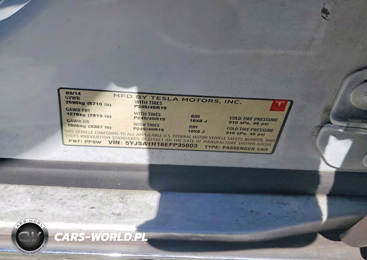 2014 Tesla Model S VIN:5YJSA1H16EFP35003 - 12