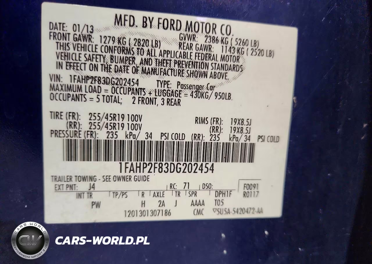 2013 Ford Taurus Limited VIN:1FAHP2F83DG202454 - 12
