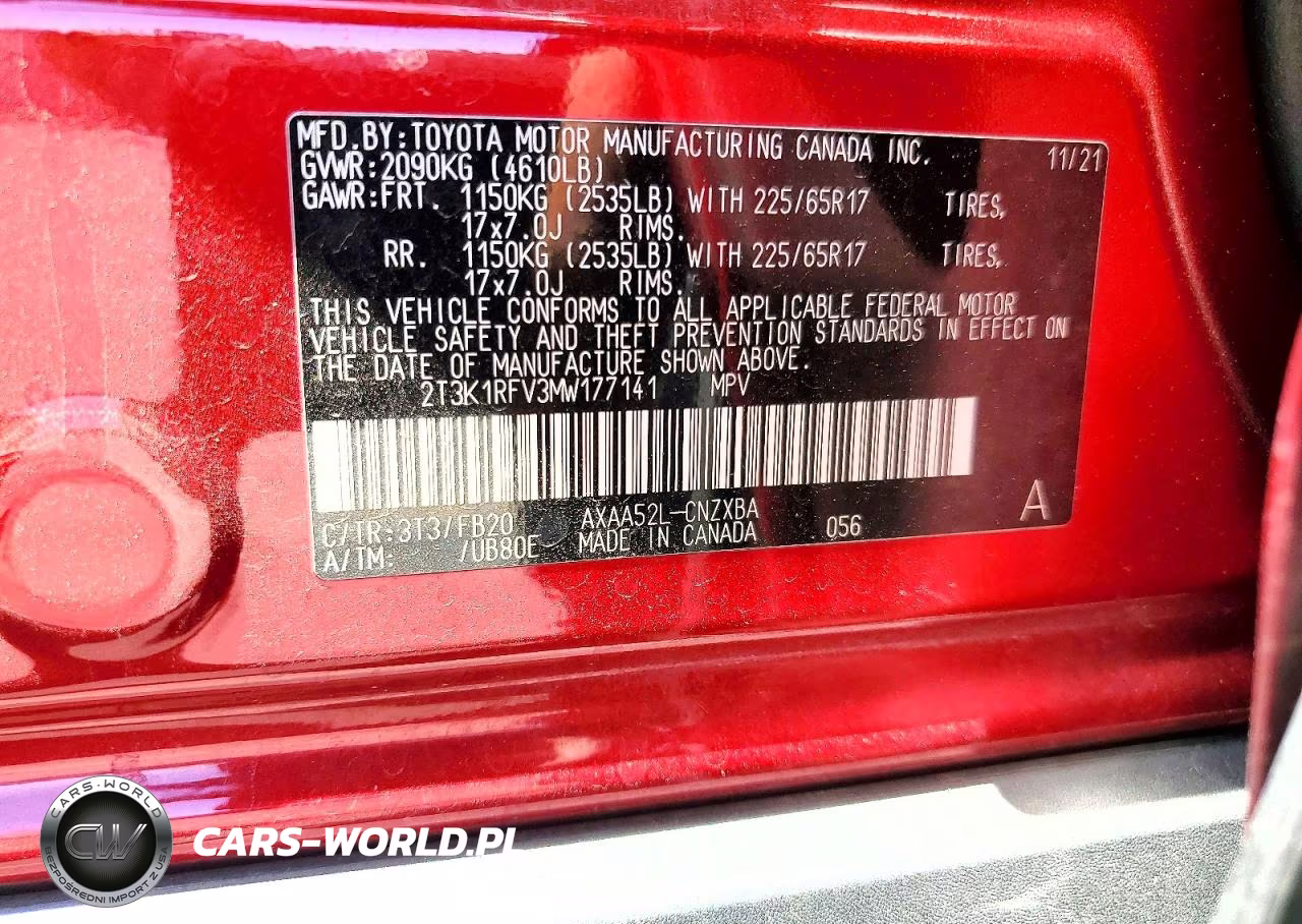 2021 Toyota Rav4 Le VIN:2T3K1RFV3MW177141 - 13