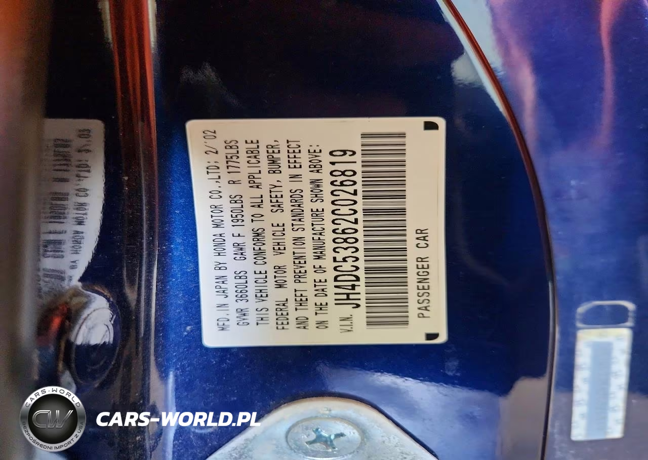 2002 Acura Rsx VIN:JH4DC53862C026819 - 12