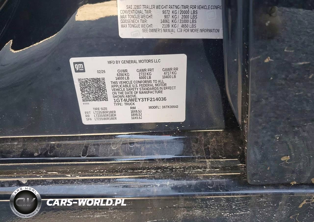2026 GMC Sierra K3500 Denali VIN:1GT4UWEY3TF214036 - 12