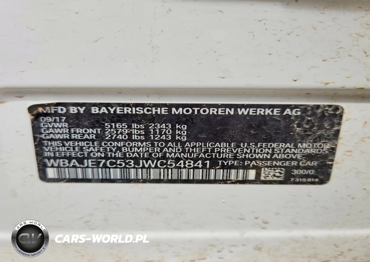 2018 BMW 540 Xi VIN:WBAJE7C53JWC54841 - 12