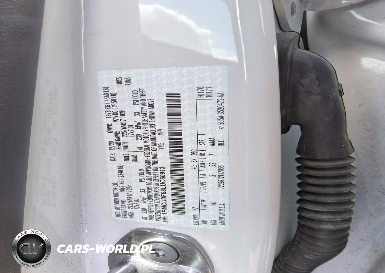 2020 Ford Escape S VIN:1FMCU0F68LUC60913 - 13