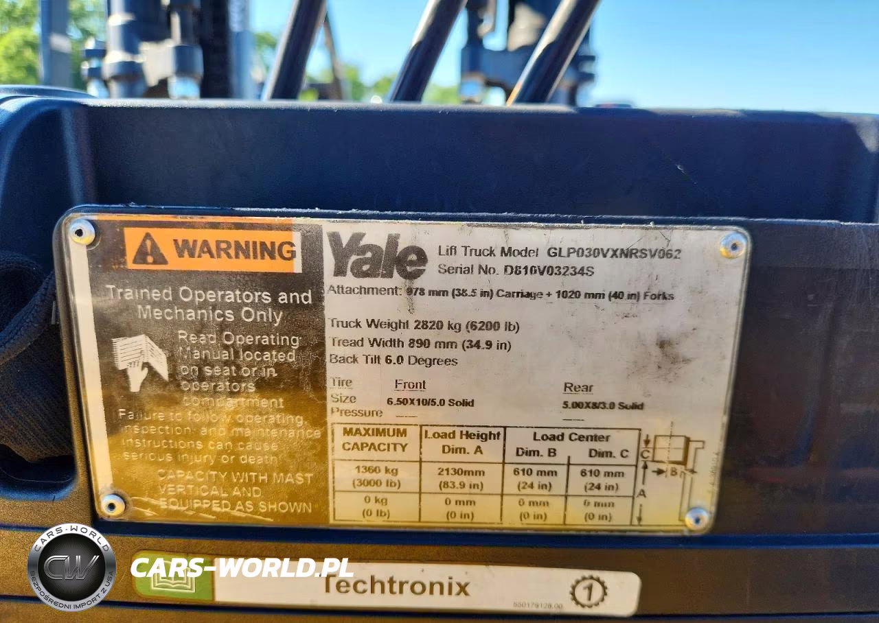 2018 Yale Glp030Vxnrsv062 Forklift VIN:D810V03234S - 10