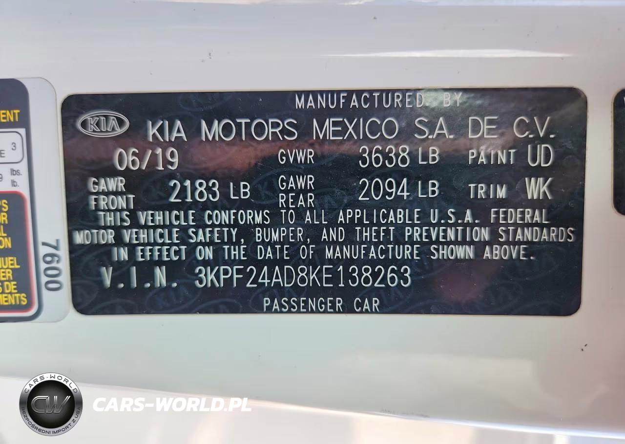 2019 Kia Forte Fe VIN:3KPF24AD8KE138263 - 12