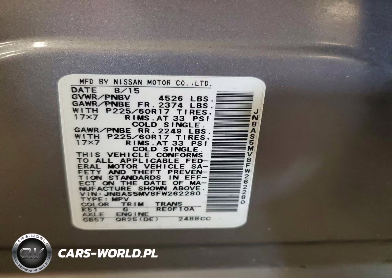2015 Nissan Rogue Select S VIN:JN8AS5MV8FW262280 - 13