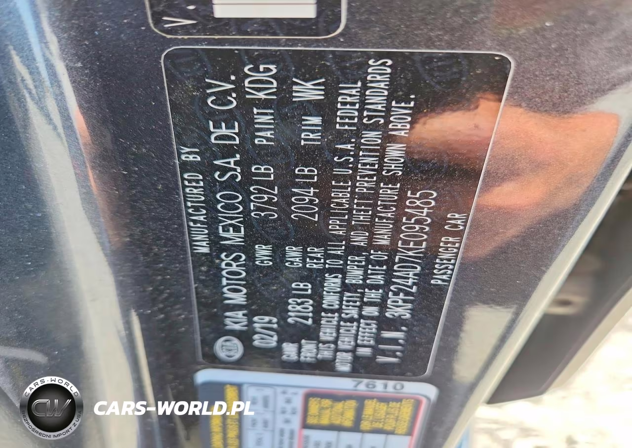2019 Kia Forte Lxs VIN:3KPF24AD7KE095485 - 13