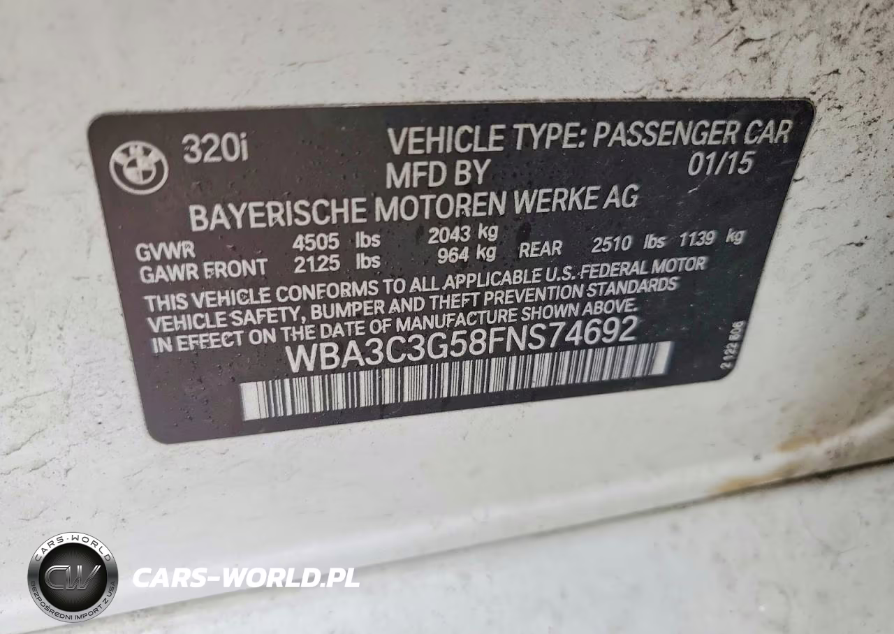 2015 BMW 320 I xDrive VIN:WBA3C3G58FNS74692 - 23