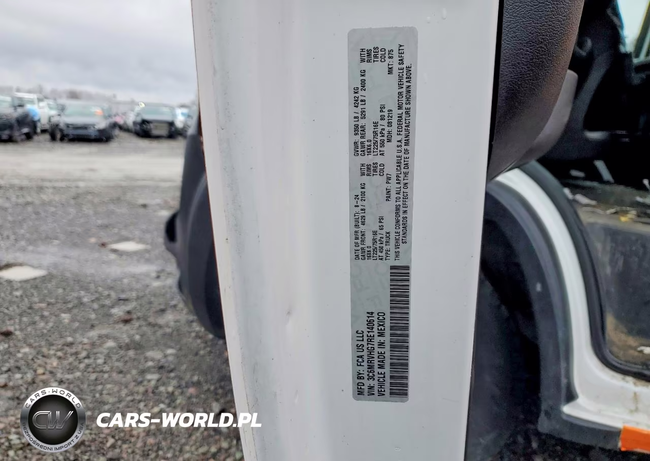 2024 Ram Promaster 3500 Utility - Service Van VIN:3C6MRVHG7RE140614 - 13