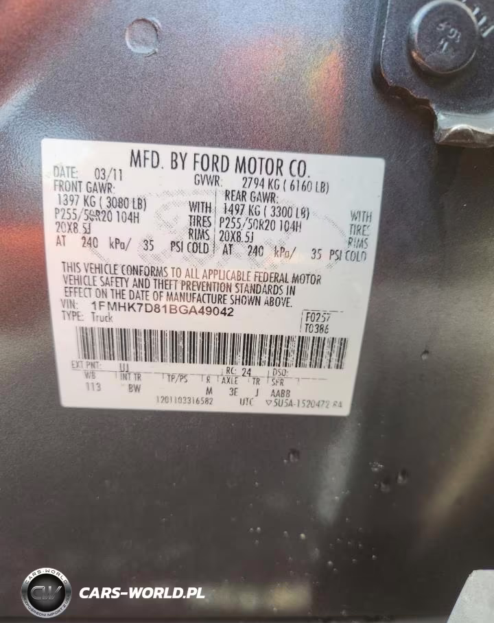 2011 Ford Explorer Xlt VIN:1FMHK7D81BGA49042 - 12