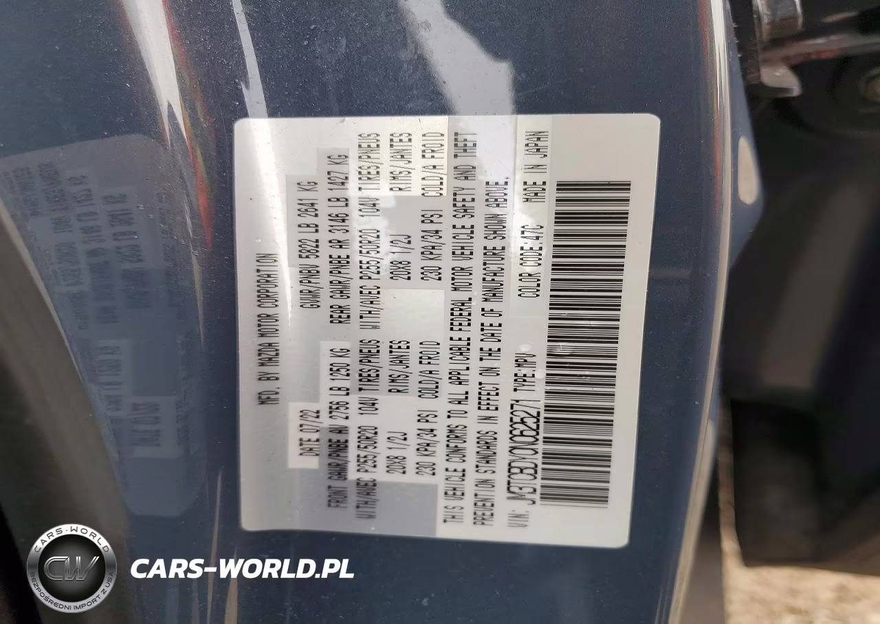 2022 Mazda Cx-9 Grand Touring VIN:JM3TCBDY0N0625271 - 25