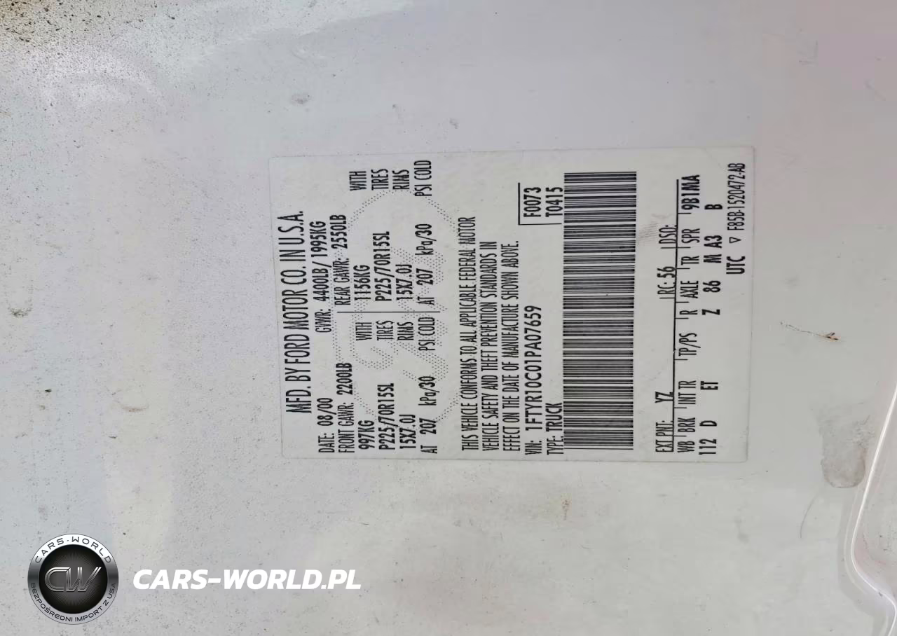 2001 Ford Ranger VIN:1FTYR10C01PA07659 - 23