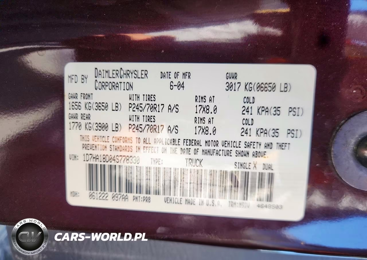2004 Dodge Ram 1500 St VIN:1D7HA18D04S778330 - 12