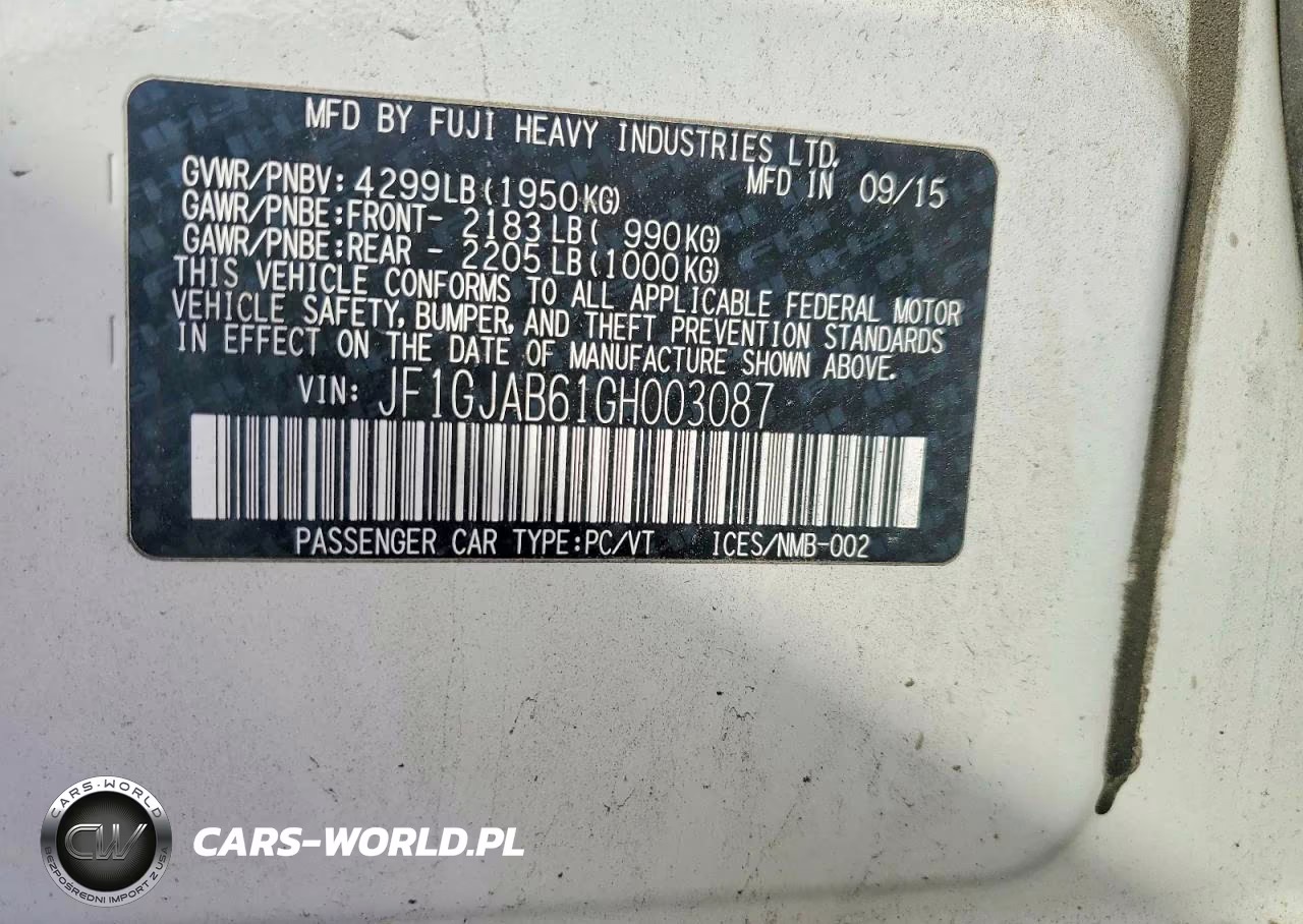 2016 Subaru Impreza Premium VIN:JF1GJAB61GH003087 - 13