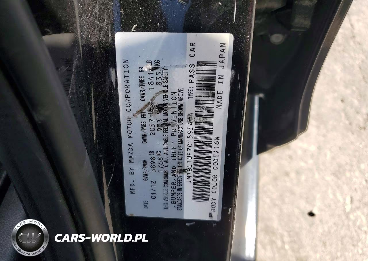 2012 Mazda 3 I VIN:JM1BL1UF7C1595464 - 12