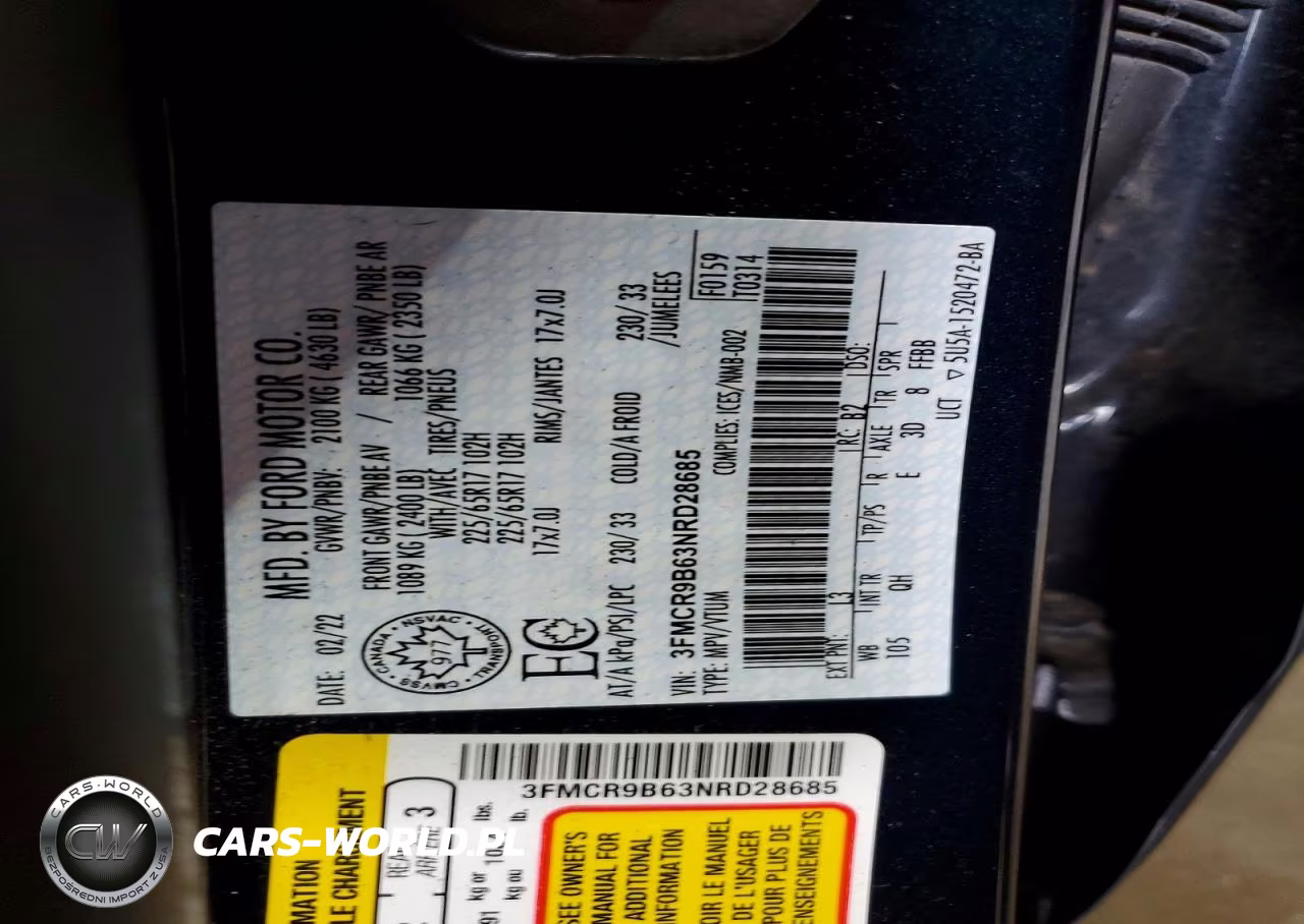 2022 Ford Bronco Sport Big Bend VIN:3FMCR9B63NRD28685 - 13