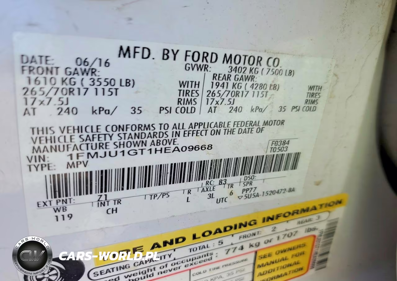 2017 Ford Expedition Xl VIN:1FMJU1GT1HEA09668 - 13