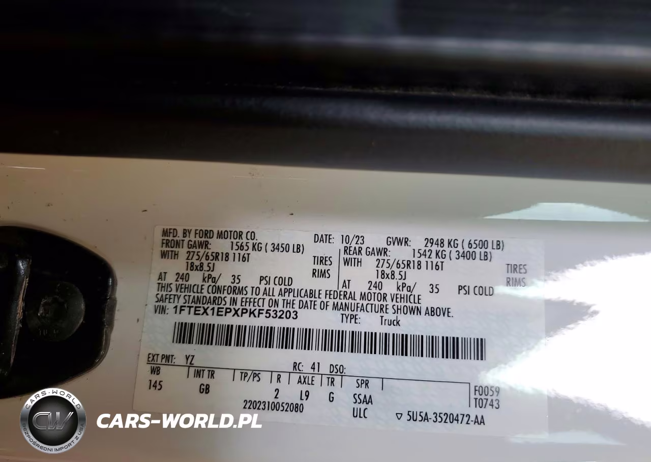 2023 Ford F150 Super Cab VIN:1FTEX1EPXPKF53203 - 12