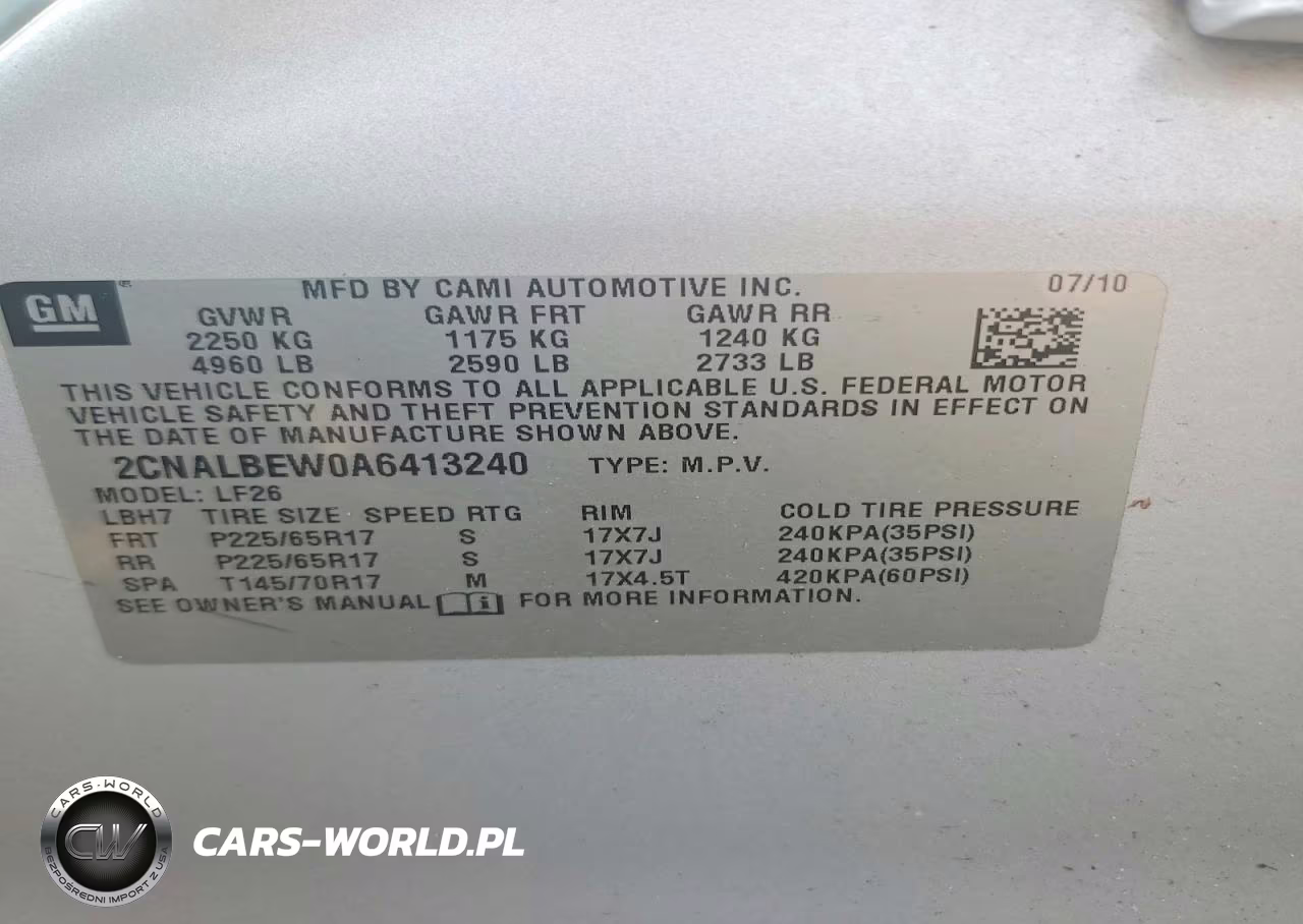 2010 Chevrolet Equinox Ls VIN:2CNALBEW0A6413240 - 13