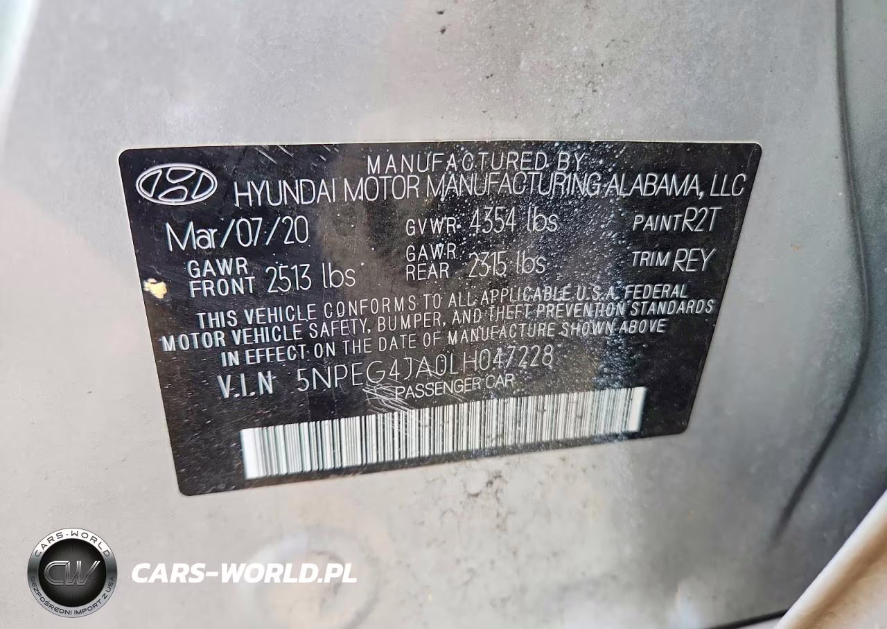 2020 Hyundai Sonata Se VIN:5NPEG4JA0LH047228 - 12