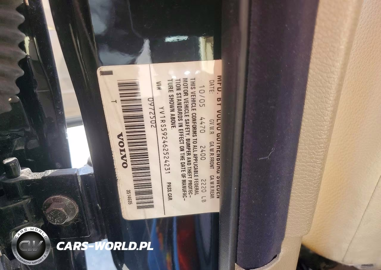 2006 Volvo S60 2.5T VIN:YV1RS592462524231 - 12