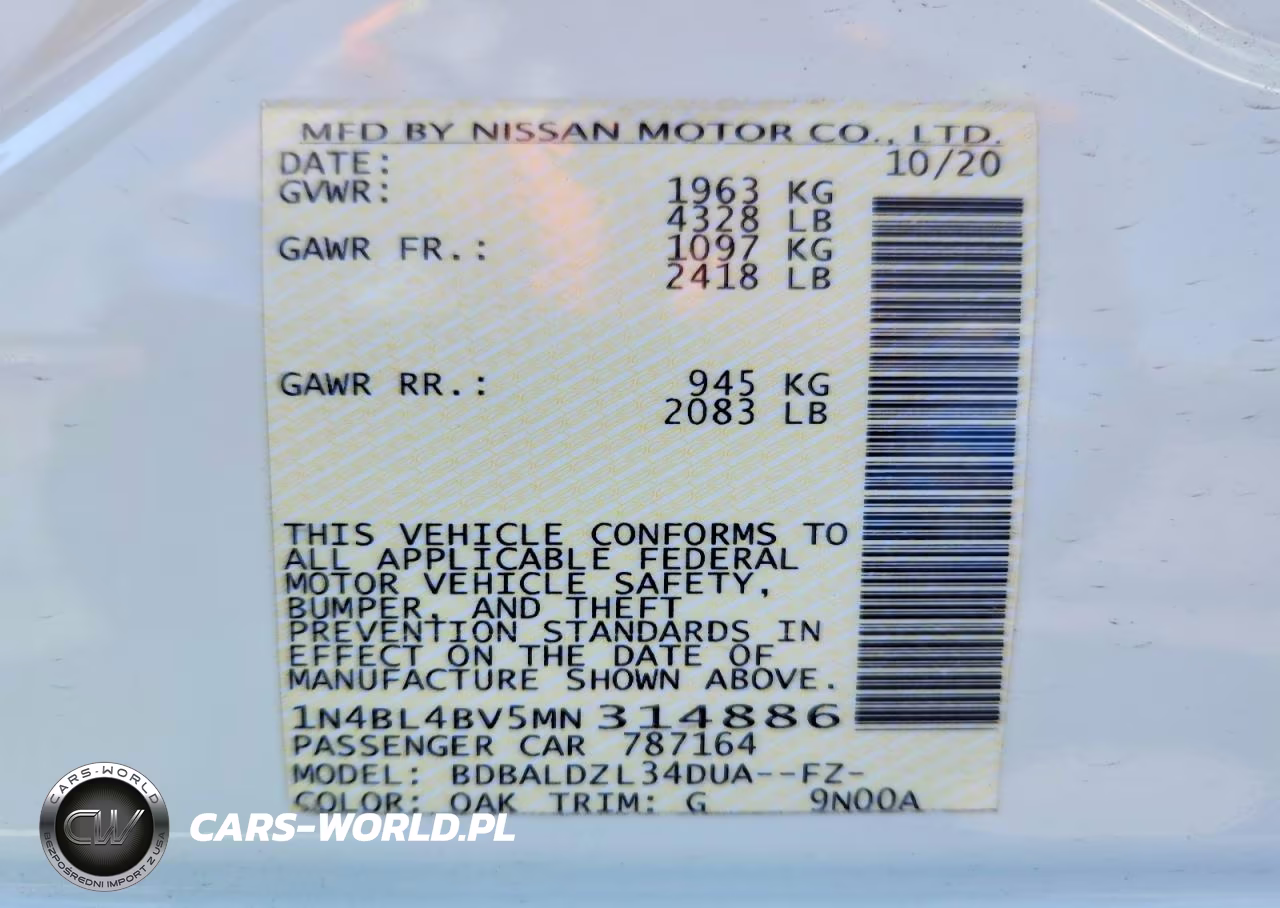 2021 Nissan Altima S VIN:1N4BL4BV5MN314886 - 12
