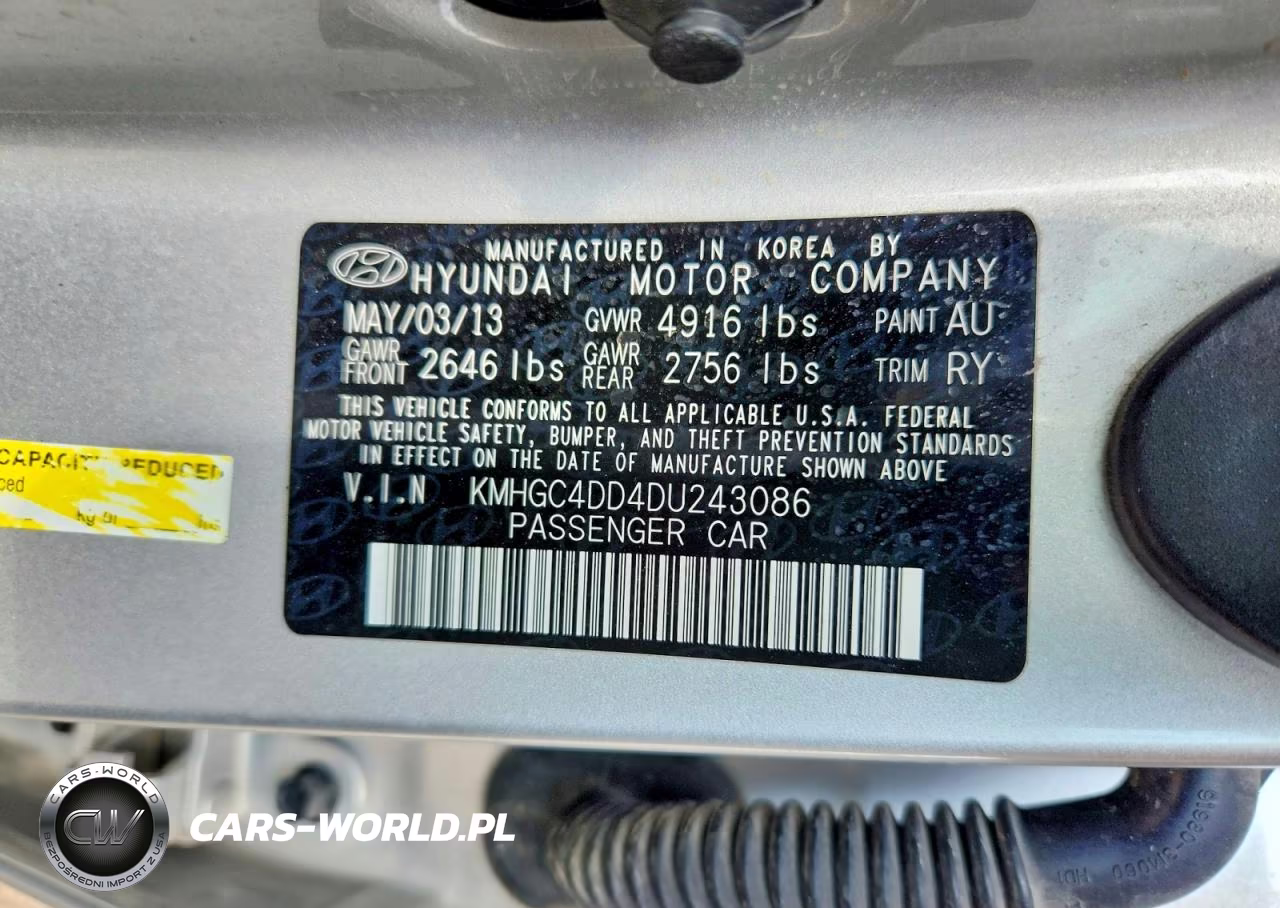 2013 HYUNDAI GENESIS 3.8L VIN:KMHGC4DD4DU243086 - 12