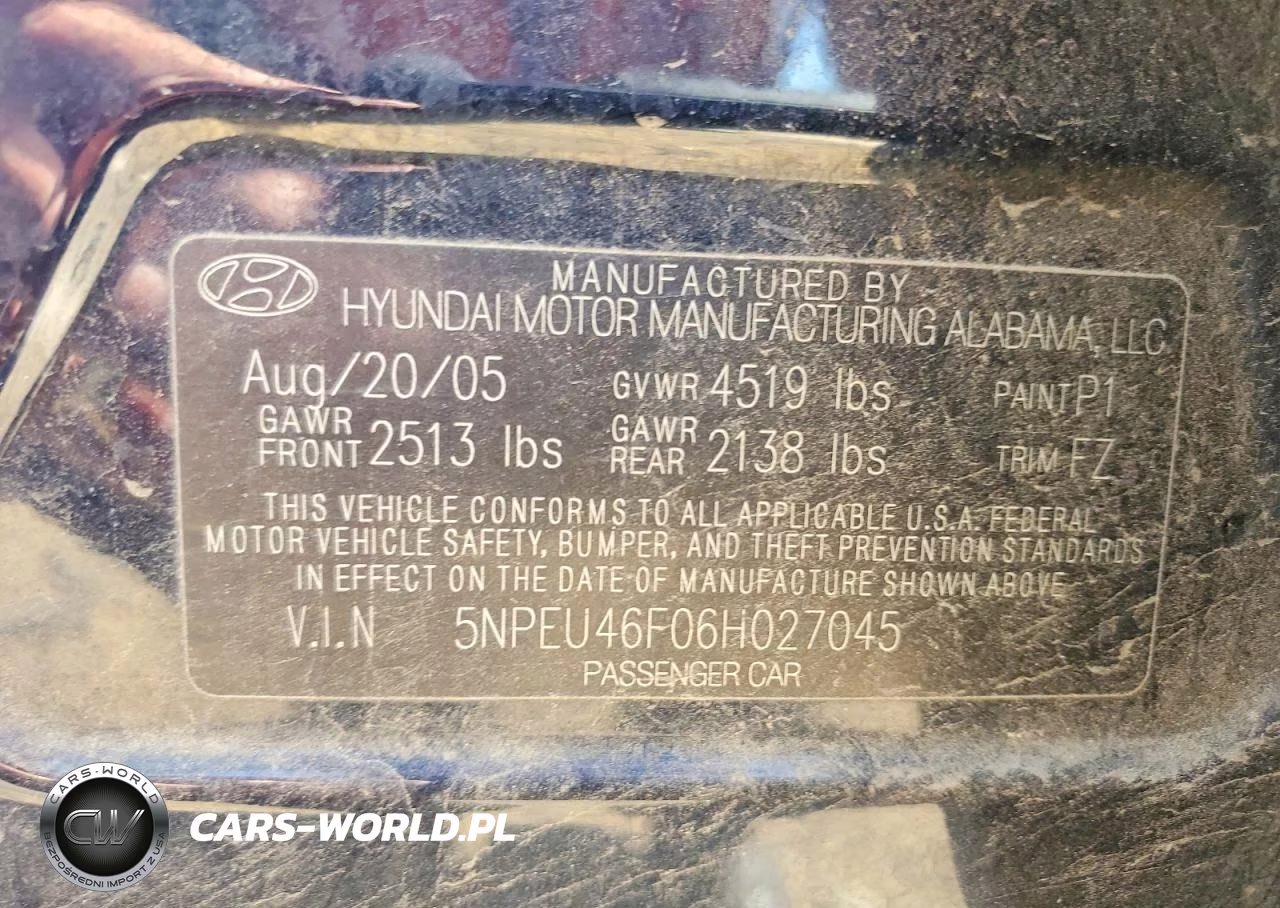 2006 Hyundai Sonata Gls V6 VIN:5NPEU46F06H027045 - 12