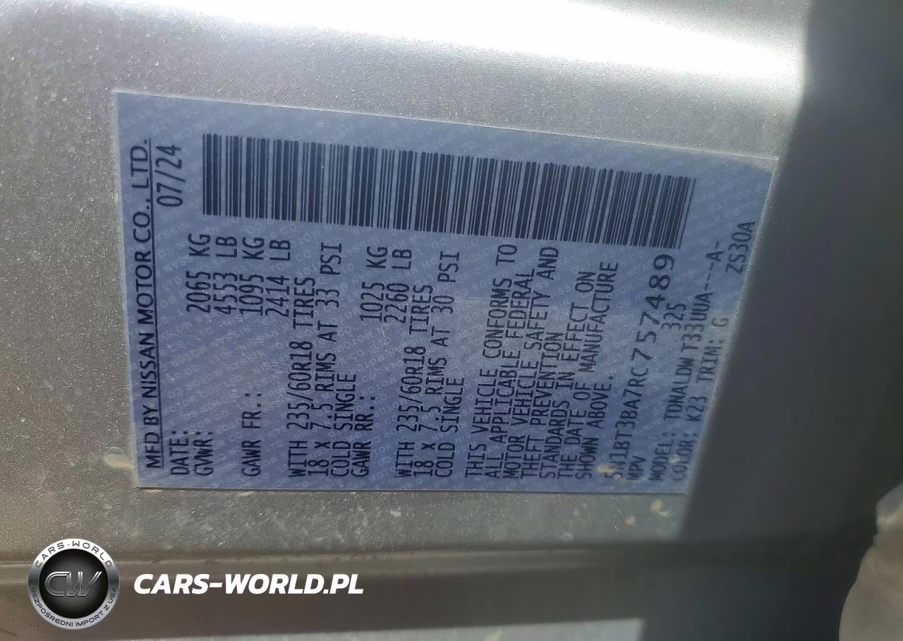 2024 Nissan Rogue Sv VIN:5N1BT3BA7RC757489 - 13