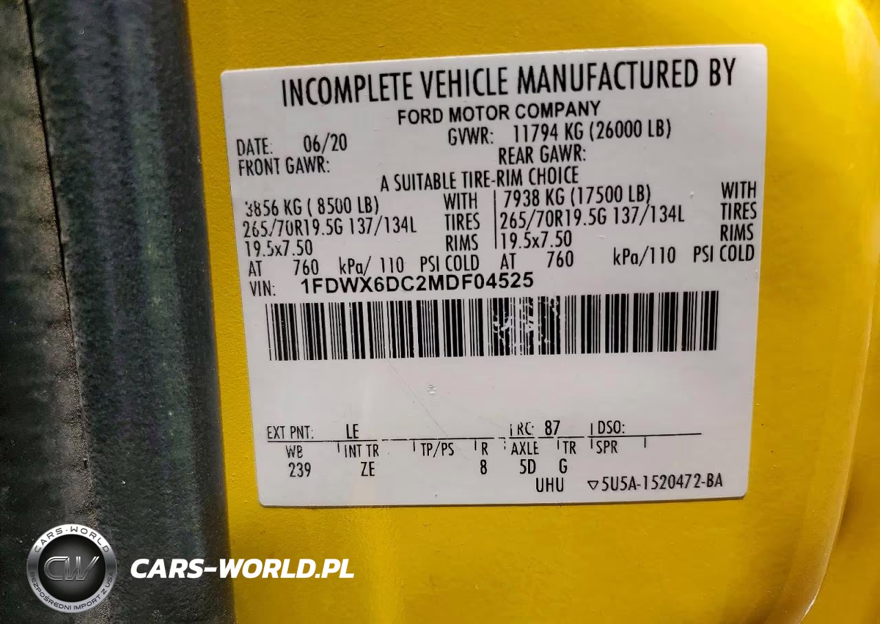 2021 Ford F650 Super Duty VIN:1FDWX6DC2MDF04525 - 12