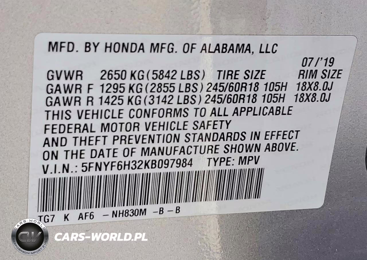 2019 Honda Pilot Ex VIN:5FNYF6H32KB097984 - 13