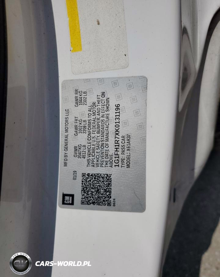 2019 Chevrolet Camaro Ss VIN:1G1FH1R7XK0131196 - 12