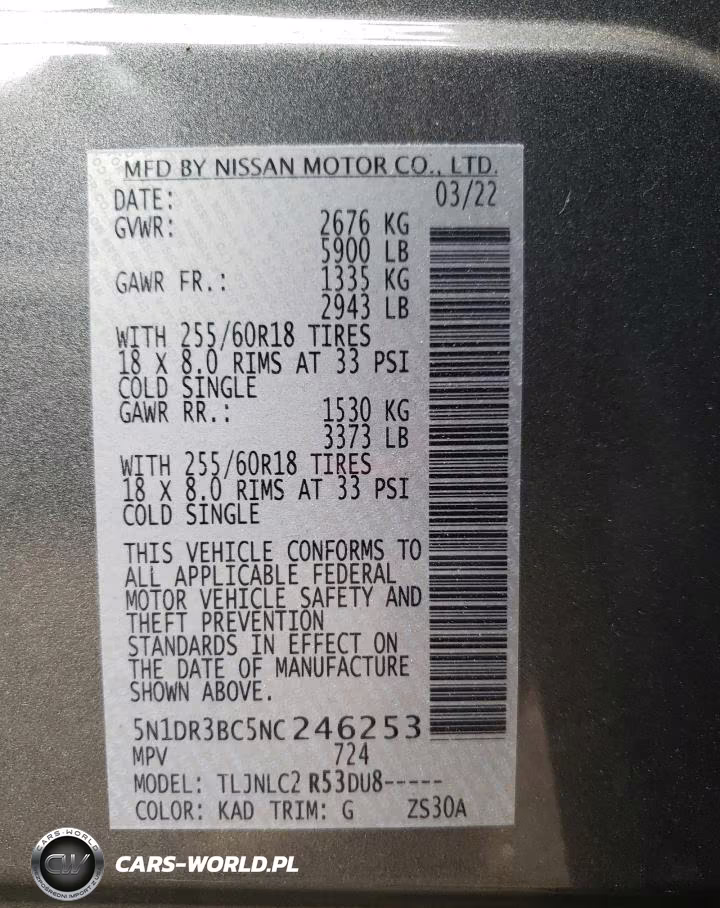 2022 Nissan Pathfinder Sv VIN:5N1DR3BC5NC246253 - 13