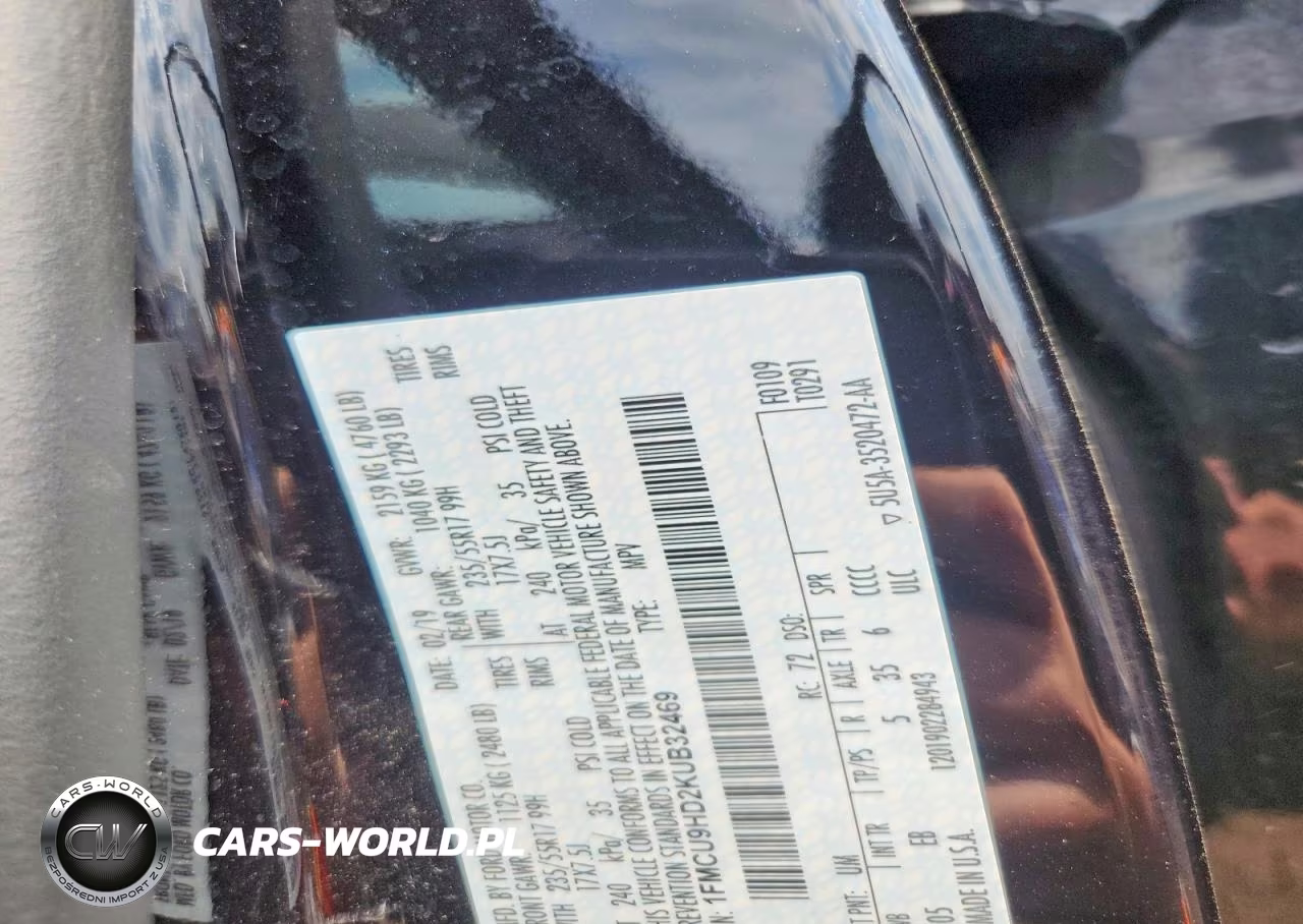 2019 Ford Escape Sel VIN:1FMCU9HD2KUB32469 - 13