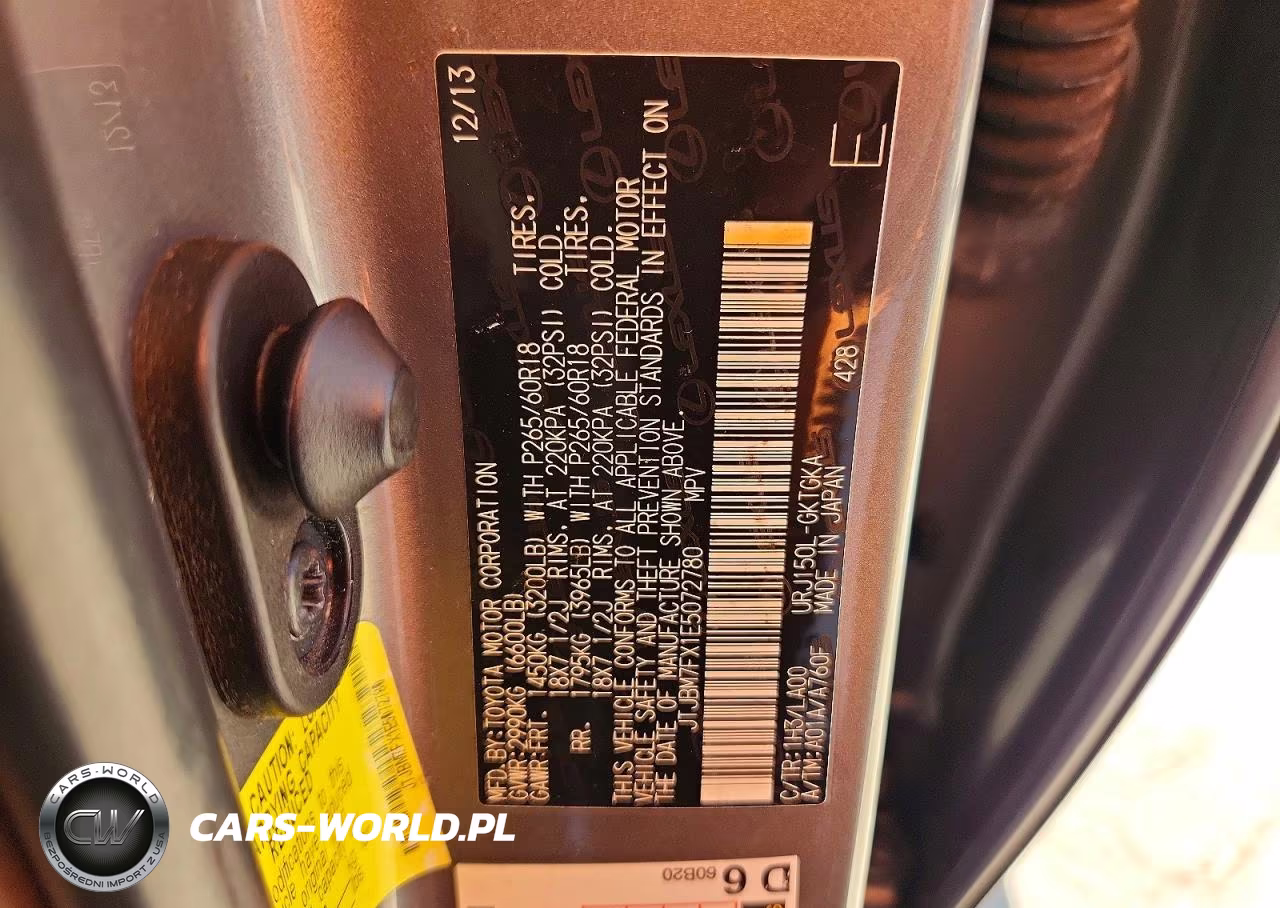 2014 Lexus Gx 460 VIN:JTJBM7FX1E5072780 - 13