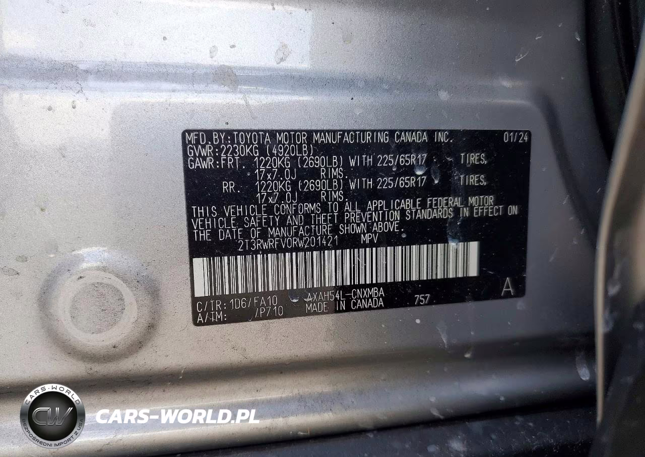 2024 Toyota Rav4 Hybrid Xle VIN:2T3RWRFV0RW201421 - 13