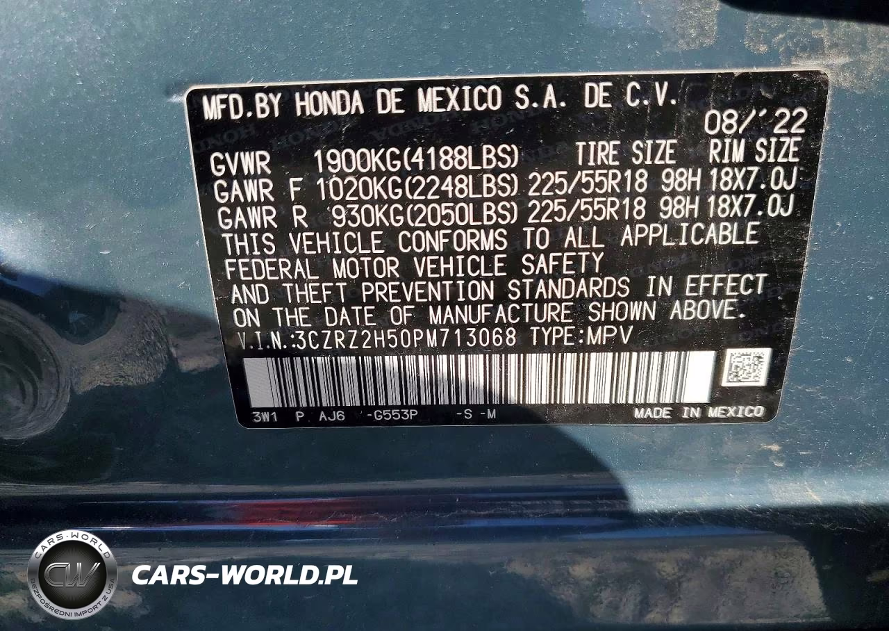 2023 Honda Hr-V VIN:3CZRZ2H50PM713068 - 13