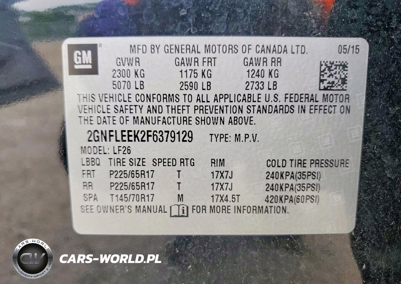 2015 Chevrolet Equinox Ls VIN:2GNFLEEK2F6379129 - 13