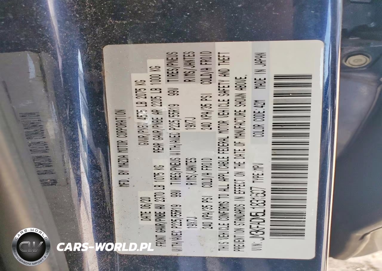 2020 Mazda Cx-5 Grand Touring VIN:JM3KFADM5L1831607 - 12
