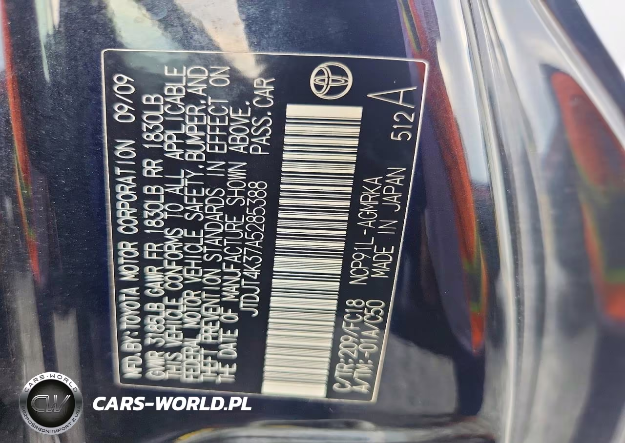 2010 Toyota Yaris Base VIN:JTDJT4K37A5285388 - 12