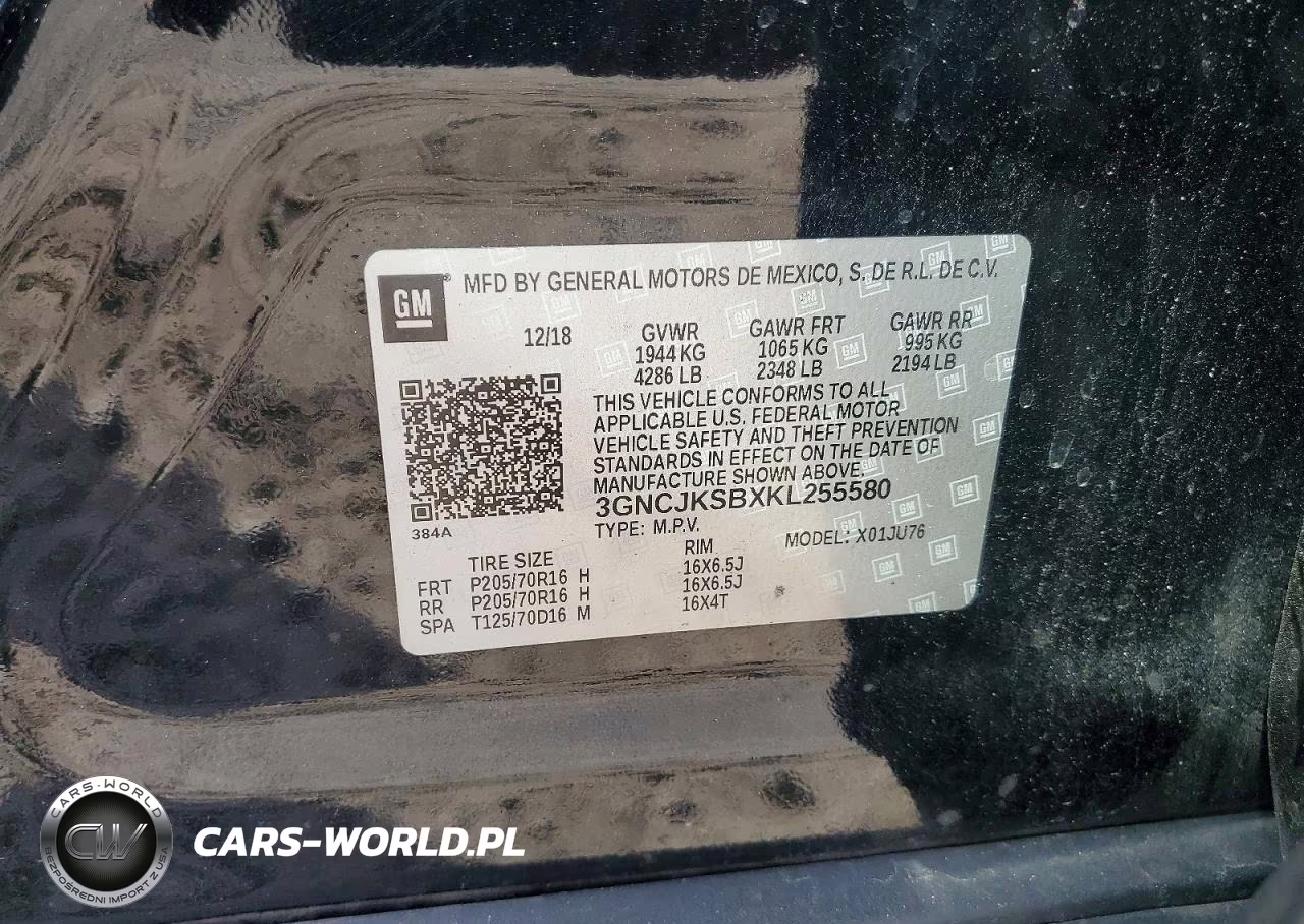 2019 Chevrolet Trax Ls VIN:3GNCJKSBXKL255580 - 13