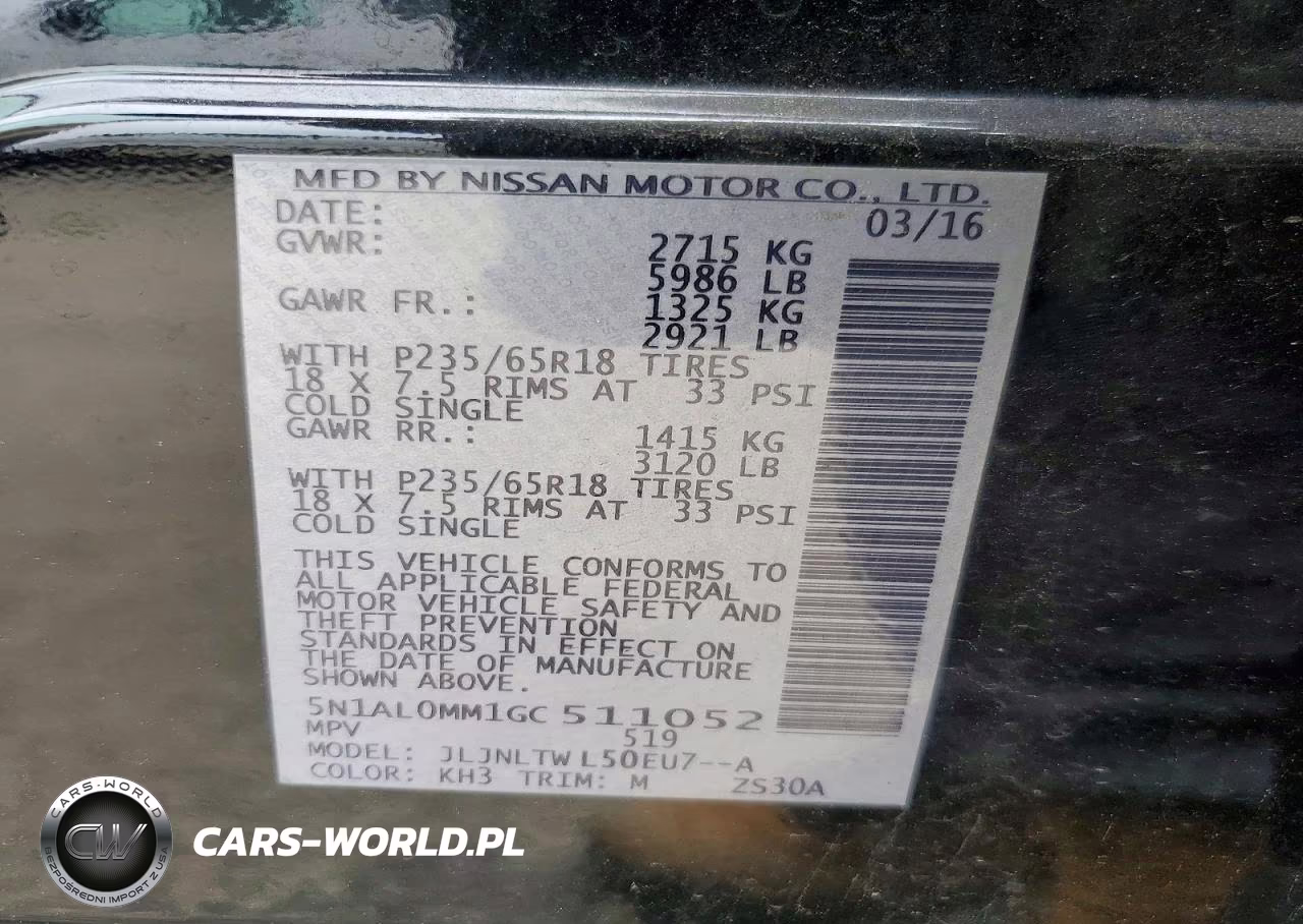 2016 Infiniti Qx60 Base VIN:5N1AL0MM1GC511052 - 13