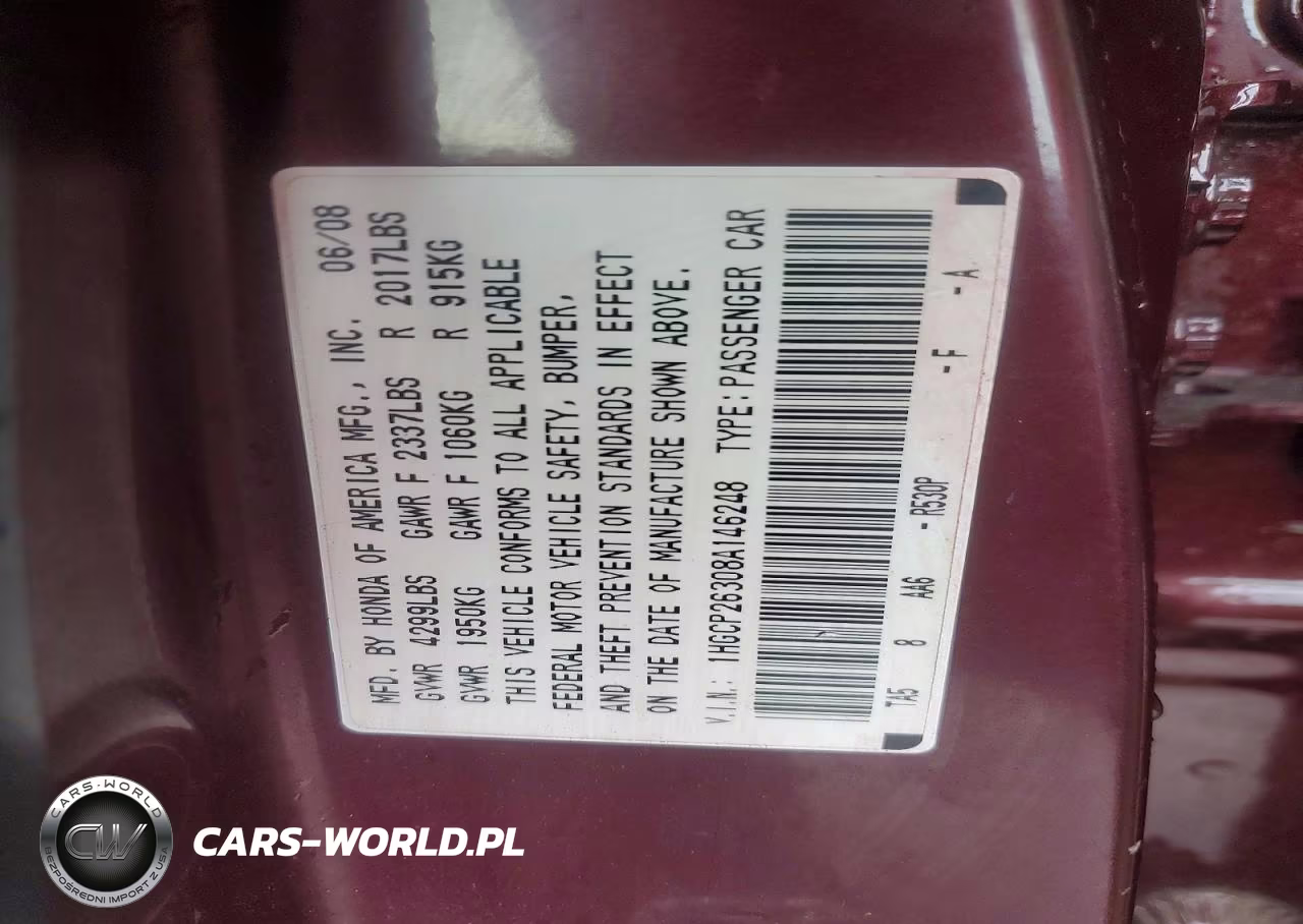 2008 Honda Accord Lx VIN:1HGCP26308A146248 - 13
