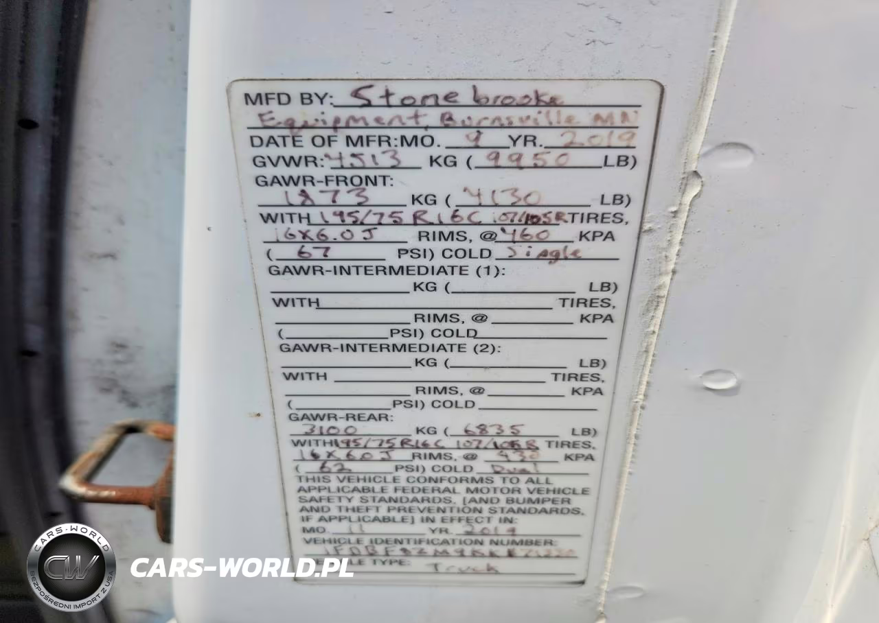 2019 Ford Transit T-350 Hd VIN:1FDBF8ZM9KKB71330 - 13