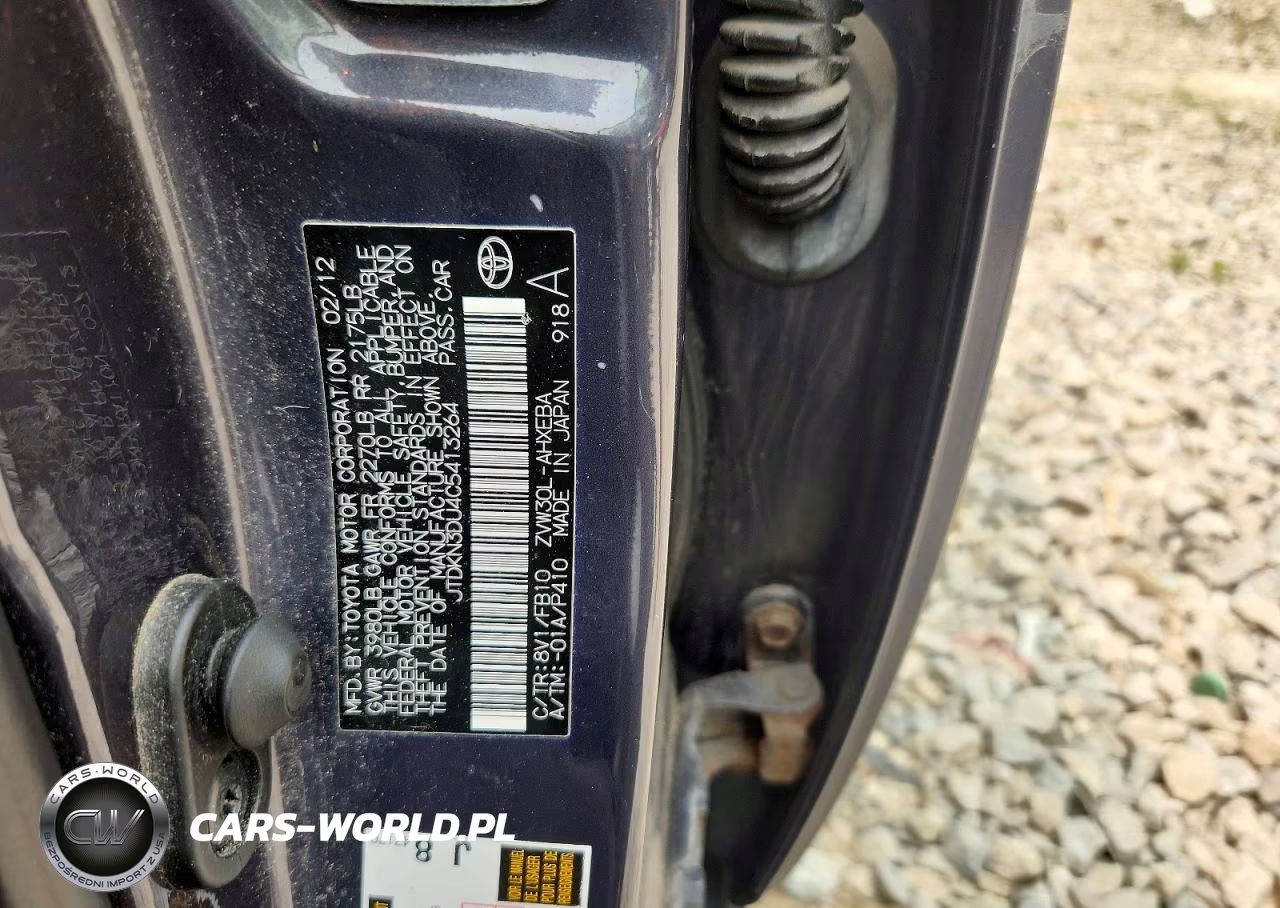 2012 Toyota Prius Two VIN:JTDKN3DU4C5413264 - 12