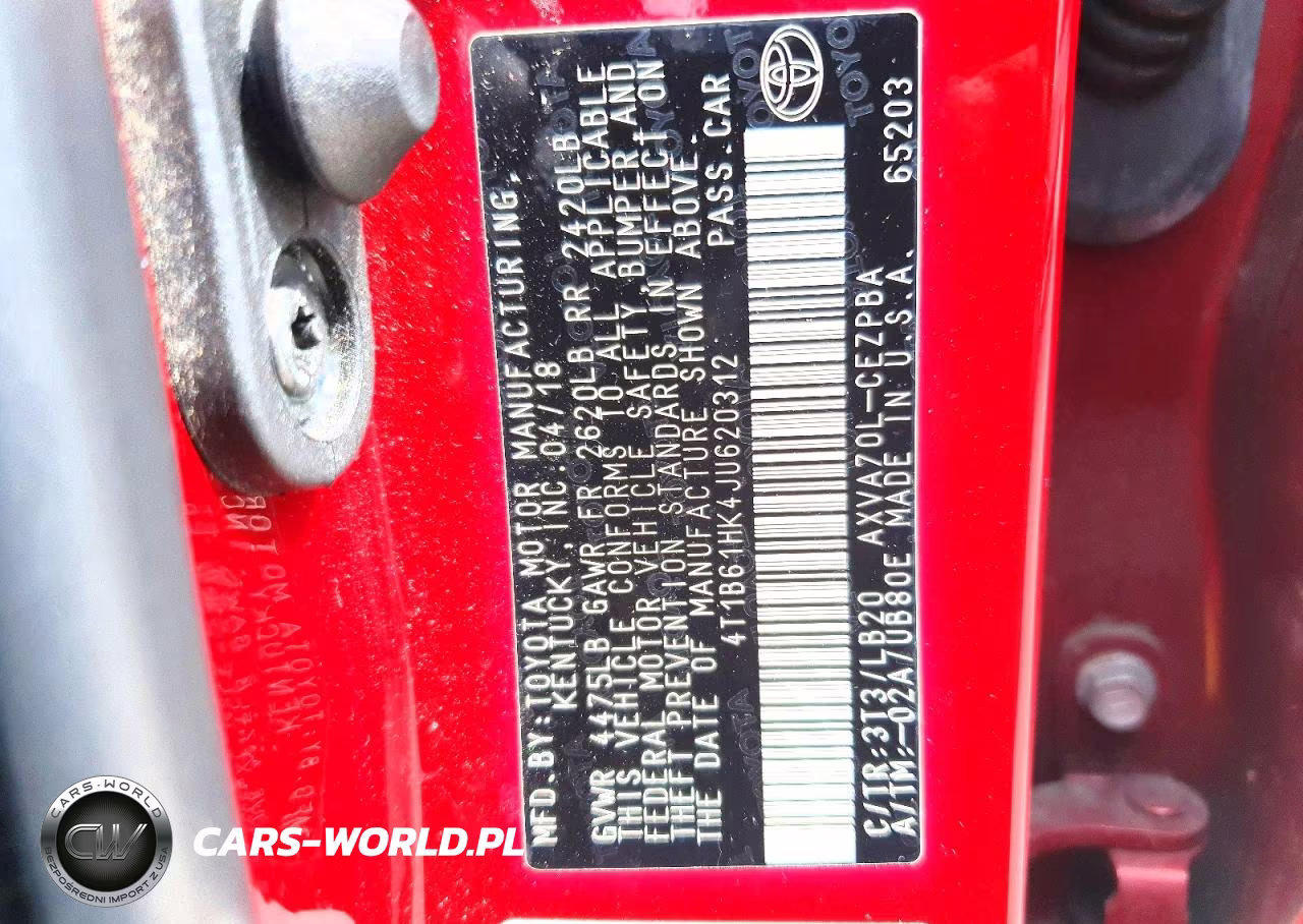 2018 Toyota Camry Xse VIN:4T1B61HK4JU620312 - 12